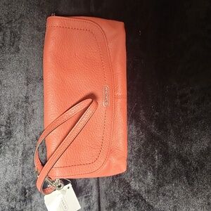Coach Wristlet Wallet Orange F49177 Sienna